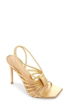 Gianvito Rossi Hellen 105 Metallic Leather Slingback Sandals In Mekong