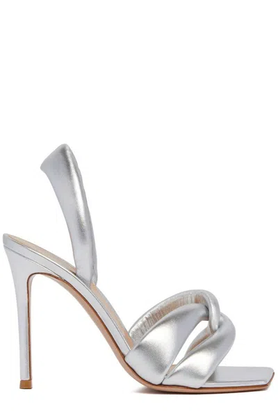 Gianvito Rossi Metallic Effect Sandals In Silver