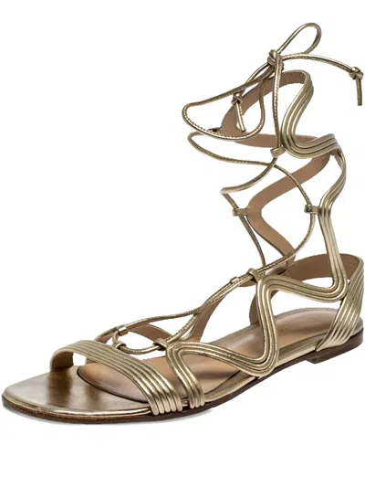 Pre-owned Gianvito Rossi Metallic Flat Sandals In Silver