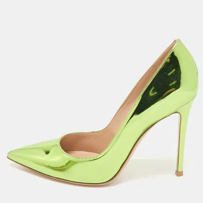 Pre-owned Gianvito Rossi Metallic Green Leather Gianvito Pumps Size 39.5