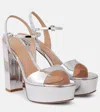 Gianvito Rossi Metallic Ankle-strap Platform Sandals