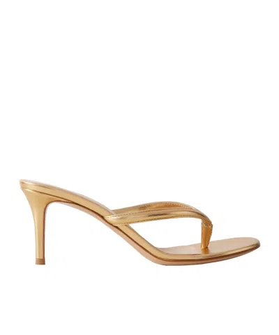 Gianvito Rossi Calypso 70 Metallic Leather Sandals In Brown