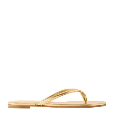 Gianvito Rossi Calypso Metallic Leather Thong Sandals In Animal Print