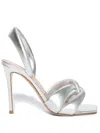 Gianvito Rossi Metallic Leather Sandals In Silver