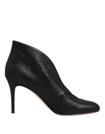 Gianvito Rossi Metallic Pump Stiletto Heels Women's Shoes In Black