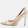 Gianvito Rossi Metallic Suede Pointed Toe Pumps In Multi