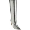 Gianvito Rossi Metallic Tall Boot In Silver