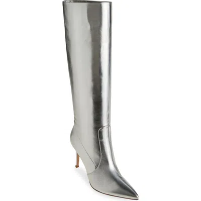Gianvito Rossi Metallic Tall Boot In Silver