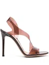 Gianvito Rossi Transparent 120mm Heeled Sandals In Brown