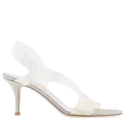 Pre-owned Gianvito Rossi Metropolis 70 Plexi Sandals In Check Description