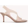 Gianvito Rossi Metropolis 70 Pvc And Leather Stiletto Sandals In Beige
