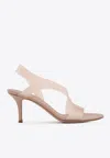 Gianvito Rossi Metropolis 70 Pvc And Leather Stiletto Sandals In Nude