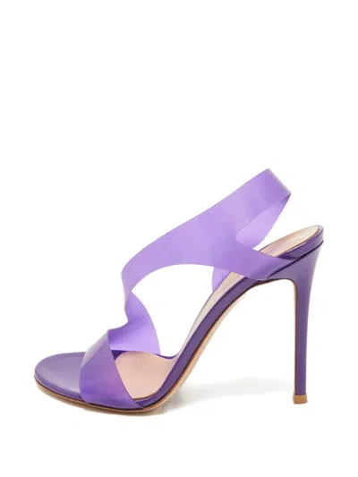 Pre-owned Gianvito Rossi Metropolis Ankle-strap Sandals In Purple