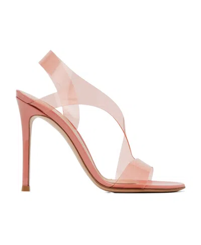 Gianvito Rossi Pink Metropolis Heeled Sandals In Camellia+camellia