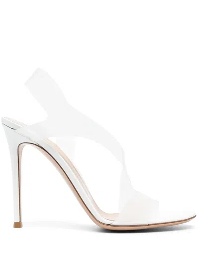 Gianvito Rossi Metropolis Sandals With 105mm Back Strap In White