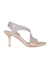 Gianvito Rossi Metropolis 70 Pvc And Leather Stiletto Sandals In Nude