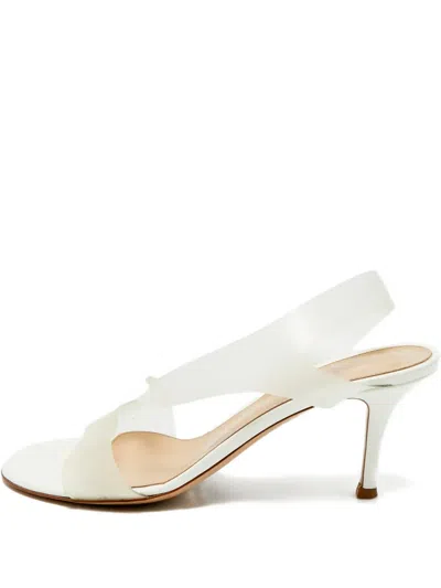 Pre-owned Gianvito Rossi Metropolis Slingback Sandals In White