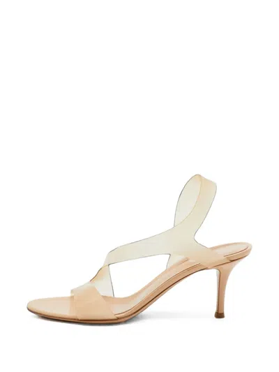 Pre-owned Gianvito Rossi Metropolis Slingback Sandals In White