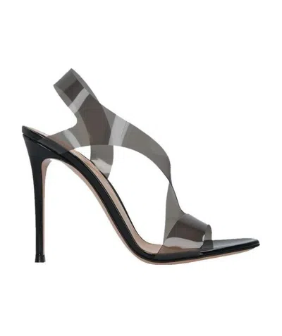 Gianvito Rossi Metropolis Twisted Stiletto-heeled Sandals In Black