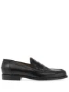 Gianvito Rossi Round-toe Leather Loafers In Black