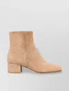 Gianvito Rossi Mid Block Heel Suede Ankle Boots