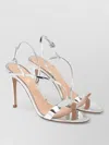 Gianvito Rossi Silver Solid Open Round Toe Heels