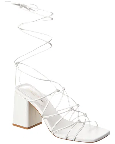 Gianvito Rossi Strappy Block Heel Sandals In White