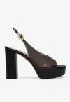 Gianvito Rossi Mindy 70 Slingback Platform Pumps In Black