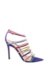 Gianvito Rossi Mirage Strappy Heeled Sandals In Multicolor