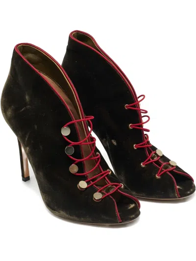 Pre-owned Gianvito Rossi Miral Open-toe Boots In Brown