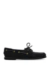 Gianvito Rossi Suede Boat Shoes In Black