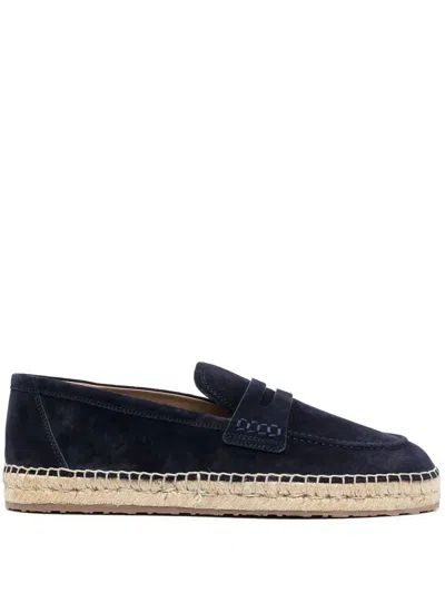 Gianvito Rossi Luxurious Navy Blue Espadrilles.