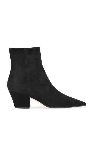 Gianvito Rossi Keinna Pointed Toe Sock Boot In Black