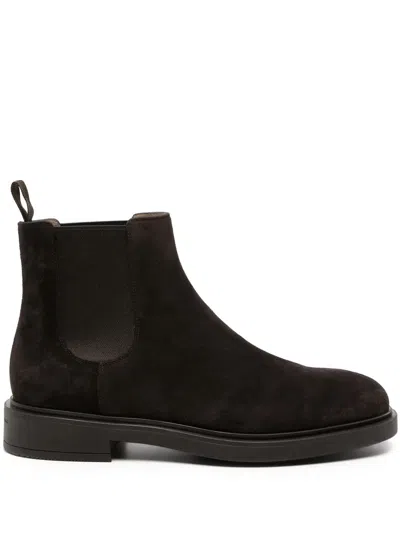 Gianvito Rossi Moka Suede Boots In Brown