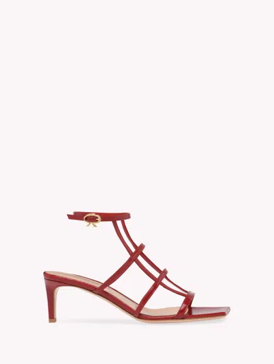 Gianvito Rossi Mondry 55mm Leather Sandals In Red