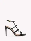 Gianvito Rossi Mondry 95 Caged Leather Sandals In Black