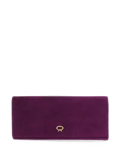 Gianvito Rossi Monica Chain-link Clutch Bag In Purple