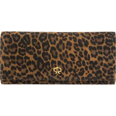 Gianvito Rossi Monica Clutch Bag In Leopard Print Suede
