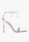 Gianvito Rossi Montecarlo Crystal-embellished Suede And Satin Sandals In Silver