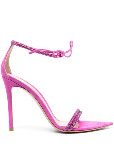 Gianvito Rossi Montecarlo 115mm Crystal-embellished Sandals In Pink