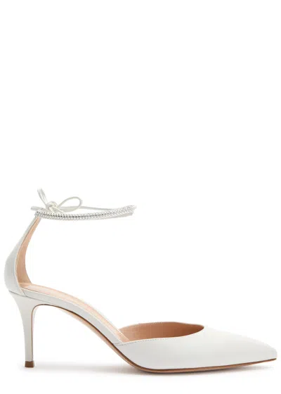 Gianvito Rossi Montecarlo 70 Leather Pumps In White