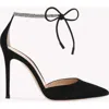 Gianvito Rossi Brilliant 105 Crystal-embellished Leather Pumps In Black Suede