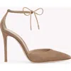 Gianvito Rossi Montecarlo D'orsay 105 Suede Pump In Pink Suede