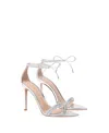 Gianvito Rossi Montecarlo Crystal-embellished Suede And Satin Sandals In Silver