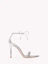 Gianvito Rossi Montecarlo Crystal-embellished Suede And Satin Sandals In Silver