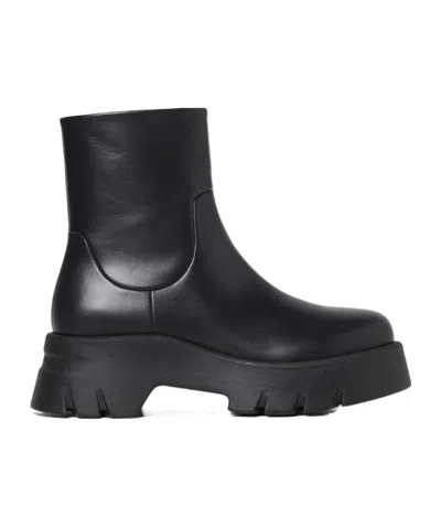 Gianvito Rossi Montey Zipper Short Boots In Black