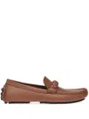 Gianvito Rossi Monza Braid-trimmed Leather Loafers In Brown
