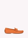 Gianvito Rossi Monza Braided Leather Driver Loafers In Mango