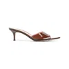 Gianvito Rossi Womens Brown Elle Leather And Pvc Heeled Mules In Brown