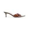Gianvito Rossi Womens Brown Elle Leather And Pvc Heeled Mules
